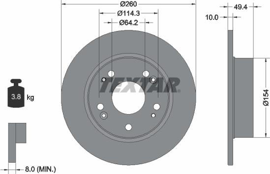 Textar 92144603 - Disco de freno parts5.com