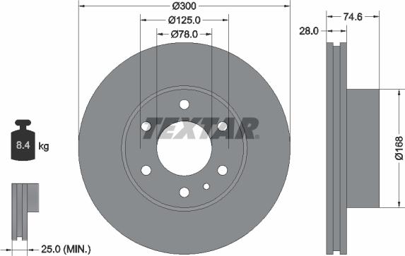 Textar 92155900 - Спирачен диск parts5.com