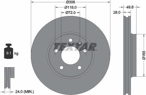 Textar 92116005 - Piduriketas parts5.com