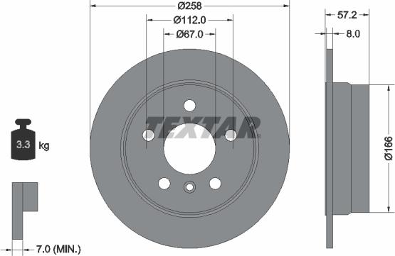 Textar 92132103 - Brzdový kotouč parts5.com