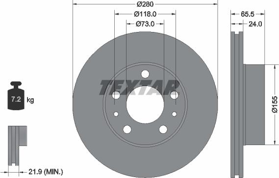 Textar 92305203 - Fren diski parts5.com