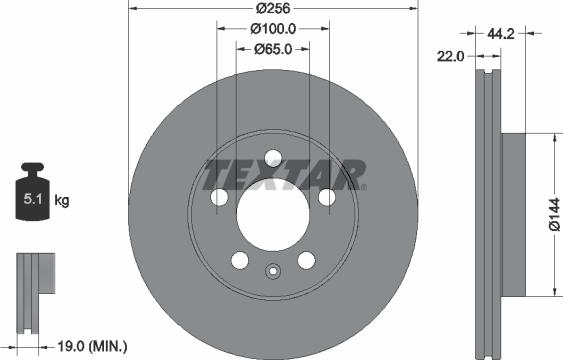 Textar 92303803 - Δισκόπλακα parts5.com