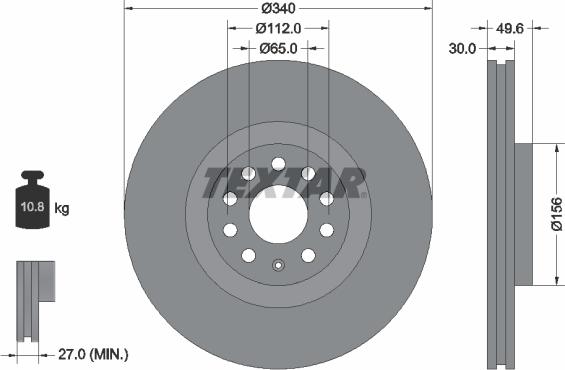 Textar 92229805 - Fren diski parts5.com