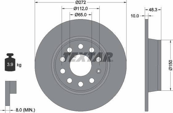 Textar 92224903 - Piduriketas parts5.com