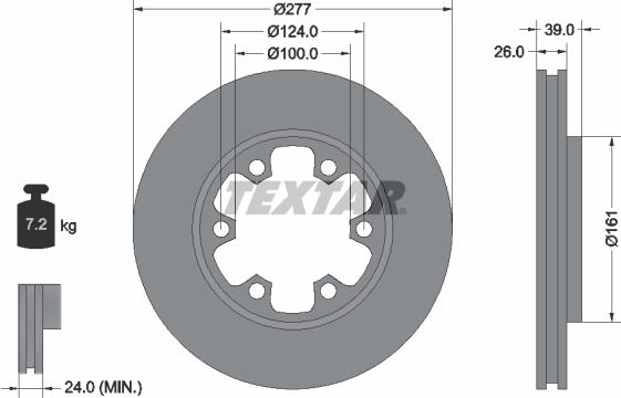 Textar 92059000 - Disc frana parts5.com