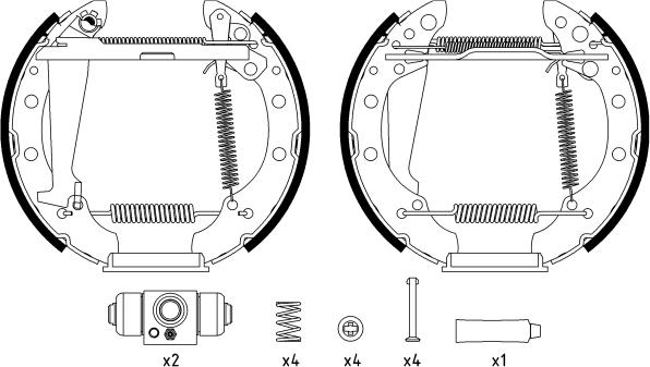 Textar 84044706 - Set saboti frana parts5.com