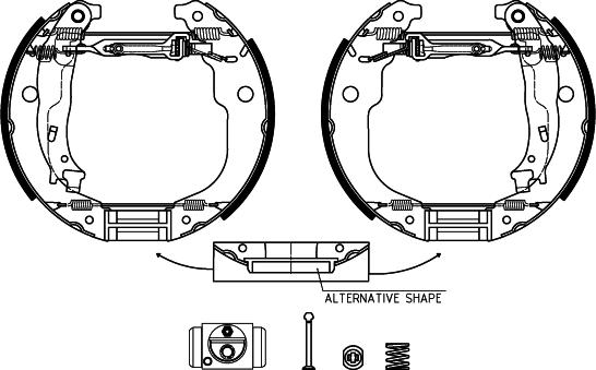 Textar 84067201 - Sada brzdových čeľustí parts5.com