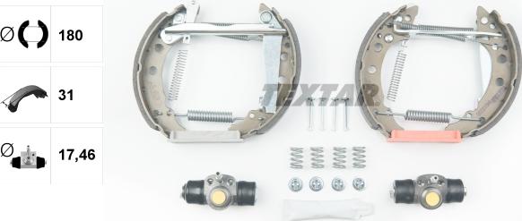 Textar 84018200 - Sada brzdových čelistí parts5.com