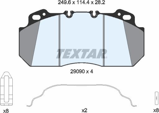 Textar 2909009 - Jarrupala, levyjarru parts5.com