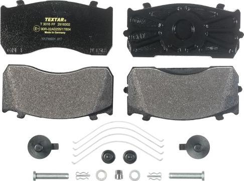 Textar 2918302 - Jarrupala, levyjarru parts5.com