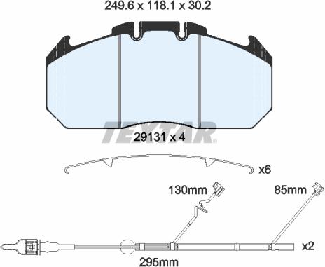 Textar 2913115 - Brake Pad Set, disc brake parts5.com