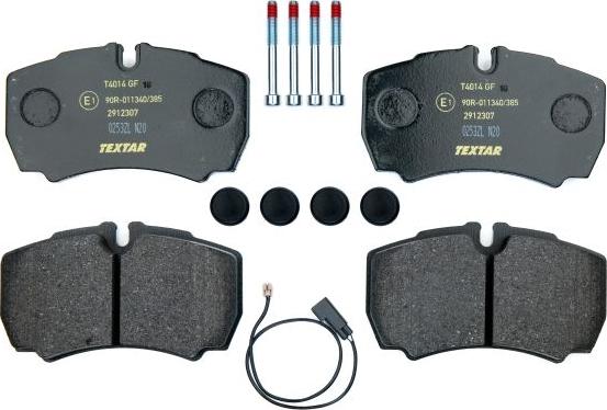 Textar 2912307 - Set placute frana,frana disc parts5.com