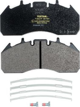 Textar 2917401 - Piduriklotsi komplekt,ketaspidur parts5.com