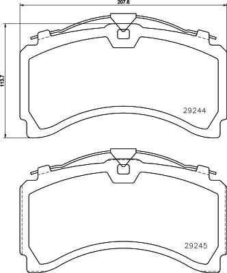 Textar 2924401 - Brake Pad Set, disc brake parts5.com