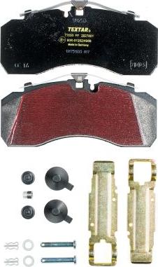 Textar 2927801 - Bremsbelagsatz, Scheibenbremse parts5.com