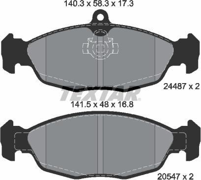 Textar 2448701 - Set placute frana,frana disc parts5.com