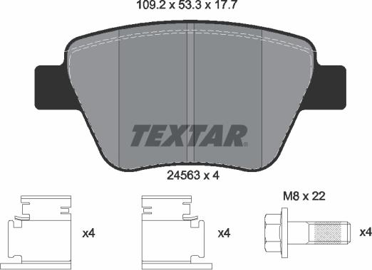 Textar 2456301 - Set placute frana,frana disc parts5.com