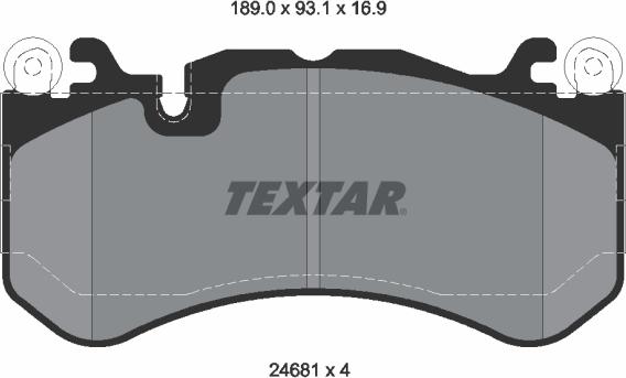 Textar 2468101 - Piduriklotsi komplekt,ketaspidur parts5.com