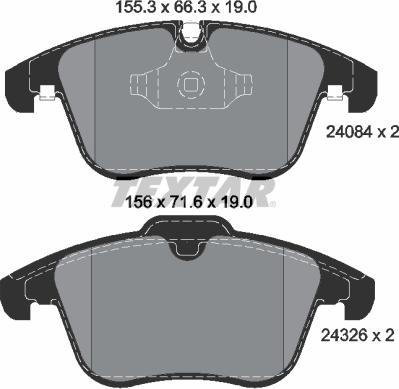 Textar 2408401 - Set placute frana,frana disc parts5.com