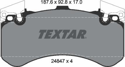 Textar 2484701 - Fren balata seti, diskli fren parts5.com