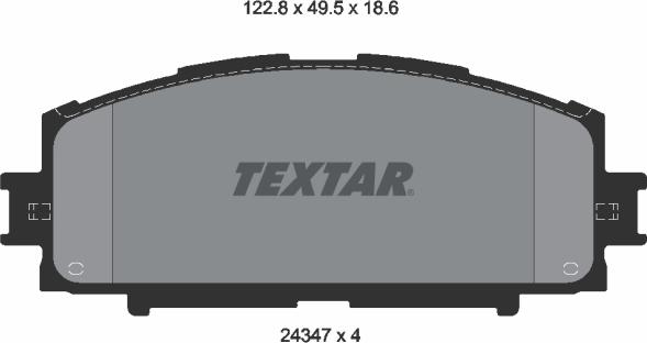 Textar 2434701 - Set placute frana,frana disc parts5.com