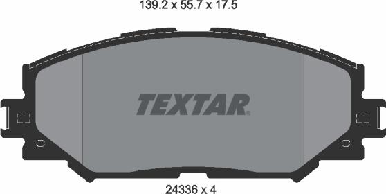 Textar 2433601 - Kit de plaquettes de frein, frein à disque parts5.com