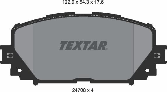 Textar 2470801 - Kit de plaquettes de frein, frein à disque parts5.com