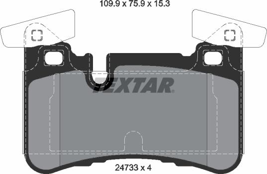 Textar 2473301 - Piduriklotsi komplekt,ketaspidur parts5.com