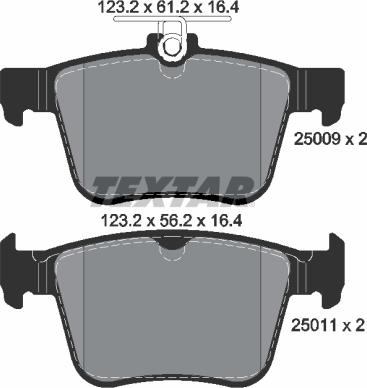 Textar 2500901 - Komplet zavornih oblog, ploscne (kolutne) zavore parts5.com