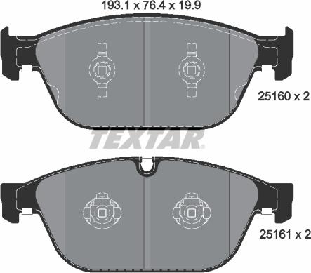 Textar 2516002 - Fren balata seti, diskli fren parts5.com