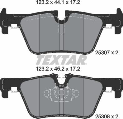 Textar 2530701 - Juego de pastillas de freno parts5.com