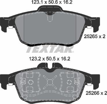 Textar 2526501 - Fékbetétkészlet, tárcsafék parts5.com