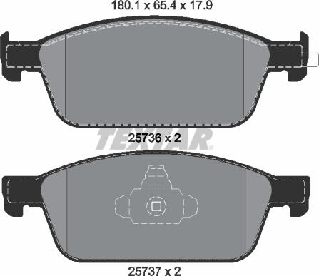 Textar 2573601 - Set placute frana,frana disc parts5.com