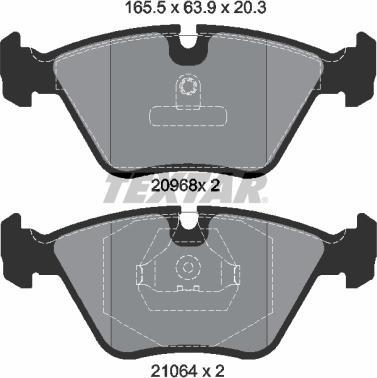 Textar 2096801 - Kit de plaquettes de frein, frein à disque parts5.com