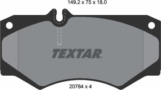 Textar 2078401 - Fékbetétkészlet, tárcsafék parts5.com