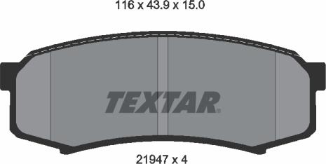 Textar 2194701 - Fékbetétkészlet, tárcsafék parts5.com