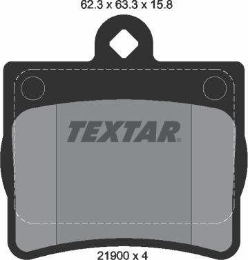 Textar 2190003 - Juego de pastillas de freno parts5.com