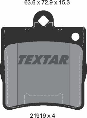 Textar 2191901 - Brake Pad Set, disc brake parts5.com