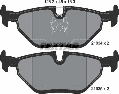 Textar 2193404 - Set placute frana,frana disc parts5.com