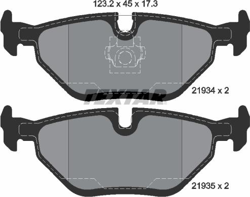 Textar 2193402 - Set placute frana,frana disc parts5.com