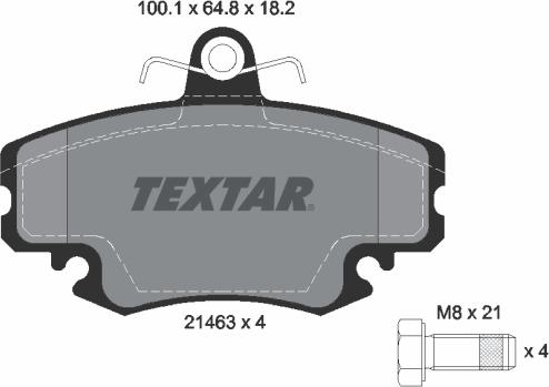 Textar 2146306 - Bremsbelagsatz, Scheibenbremse parts5.com