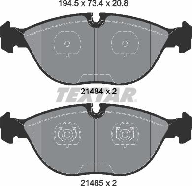 Textar 2148401 - Piduriklotsi komplekt,ketaspidur parts5.com