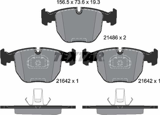 Textar 2148602 - Brake Pad Set, disc brake parts5.com