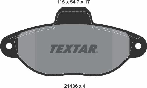 Textar 2143602 - Set placute frana,frana disc parts5.com