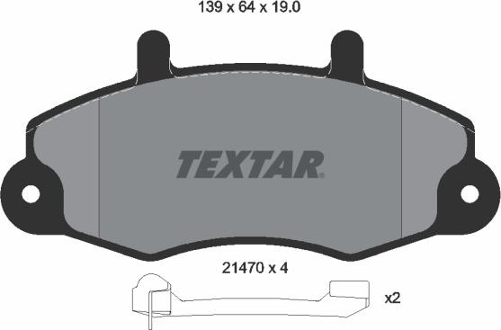 Textar 2147002 - Komplet pločica, disk-kočnica parts5.com