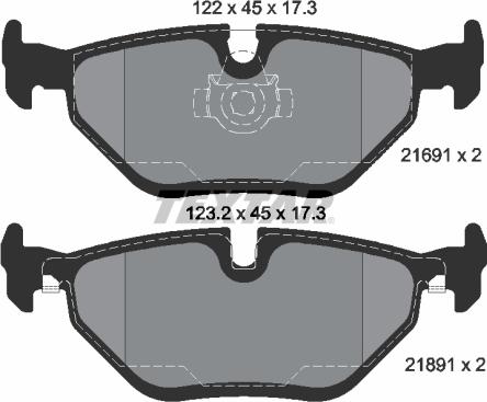 Textar 2169103 - Set placute frana,frana disc parts5.com