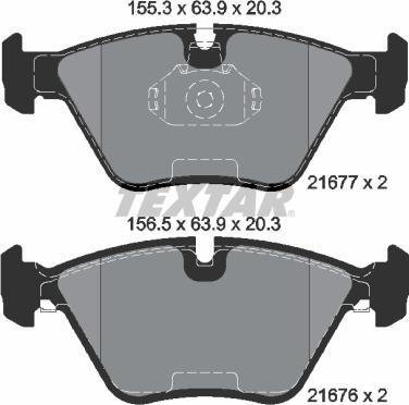 Textar 2167703 - Set placute frana,frana disc parts5.com