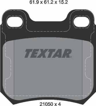 Textar 2105002 - Komplet kočnih obloga, disk kočnica parts5.com