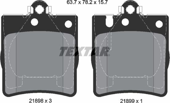 Textar 2189803 - Brake Pad Set, disc brake parts5.com