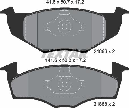 Textar 2186602 - Piduriklotsi komplekt,ketaspidur parts5.com